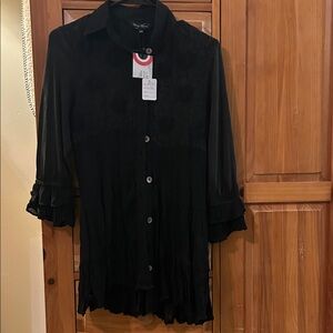 Young Threads Black Button Down Shirt
